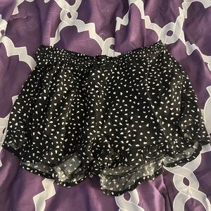 SO Black and White Patterned High Waist Shorts